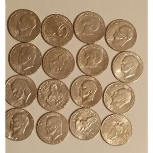 16 Eisenhower Dollar Coins